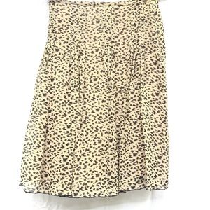 4 Cynthia Howie Leopard 100% Silk Skirt Women’s Formal Summer Business Casual